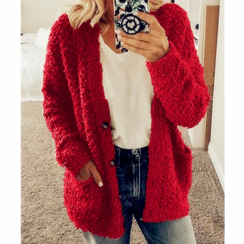 ✨Top-2 Sale Cardigan 2025✨Damen Herbst/Winter Große Größen Freizeit-Samt-Cardigan