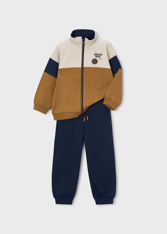 Boys' block-print tracksuit
