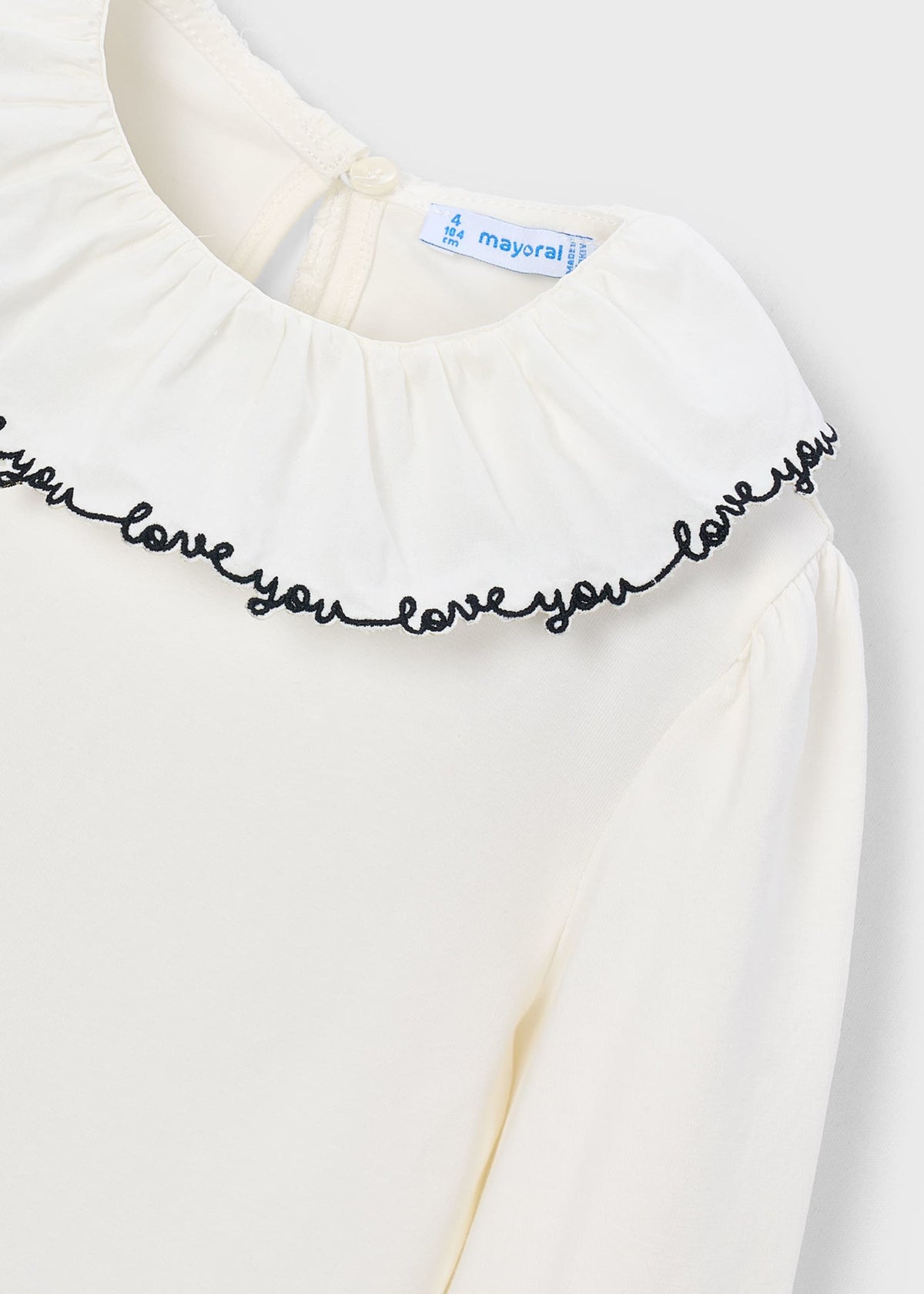 Mädchenbluse mit Rüschenkragen