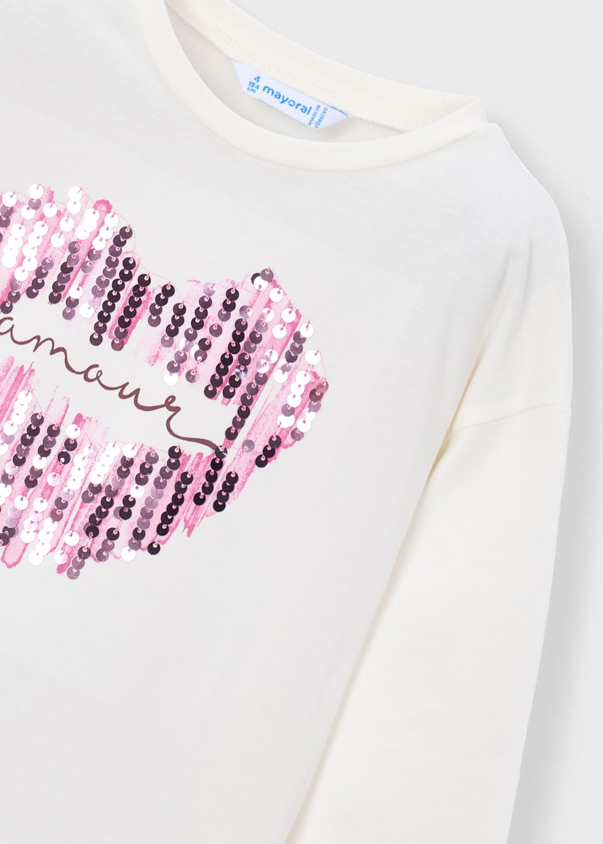 T-Shirt mit Mädchen-Siebdruck