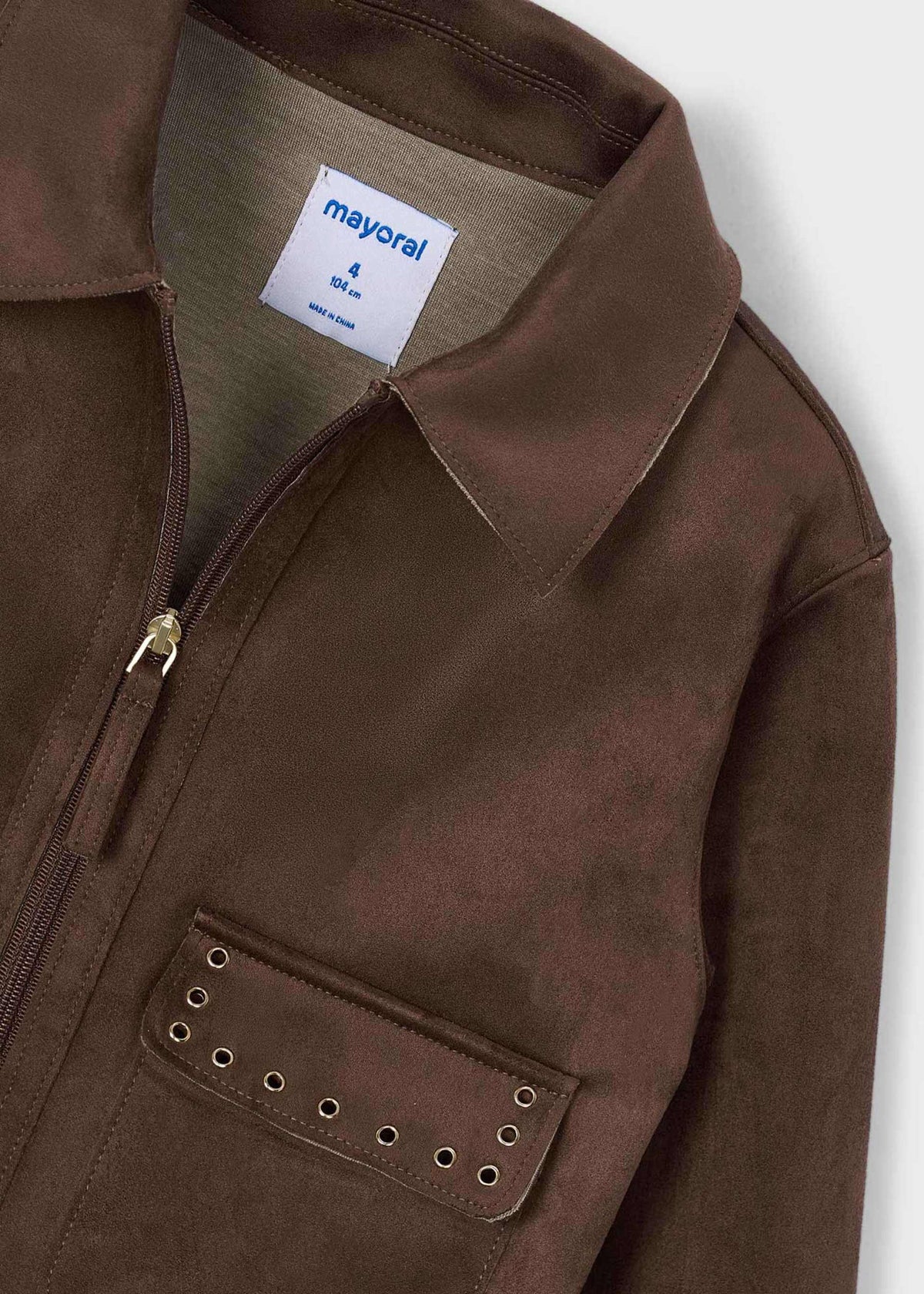Mädchenjacke in Wildlederoptik