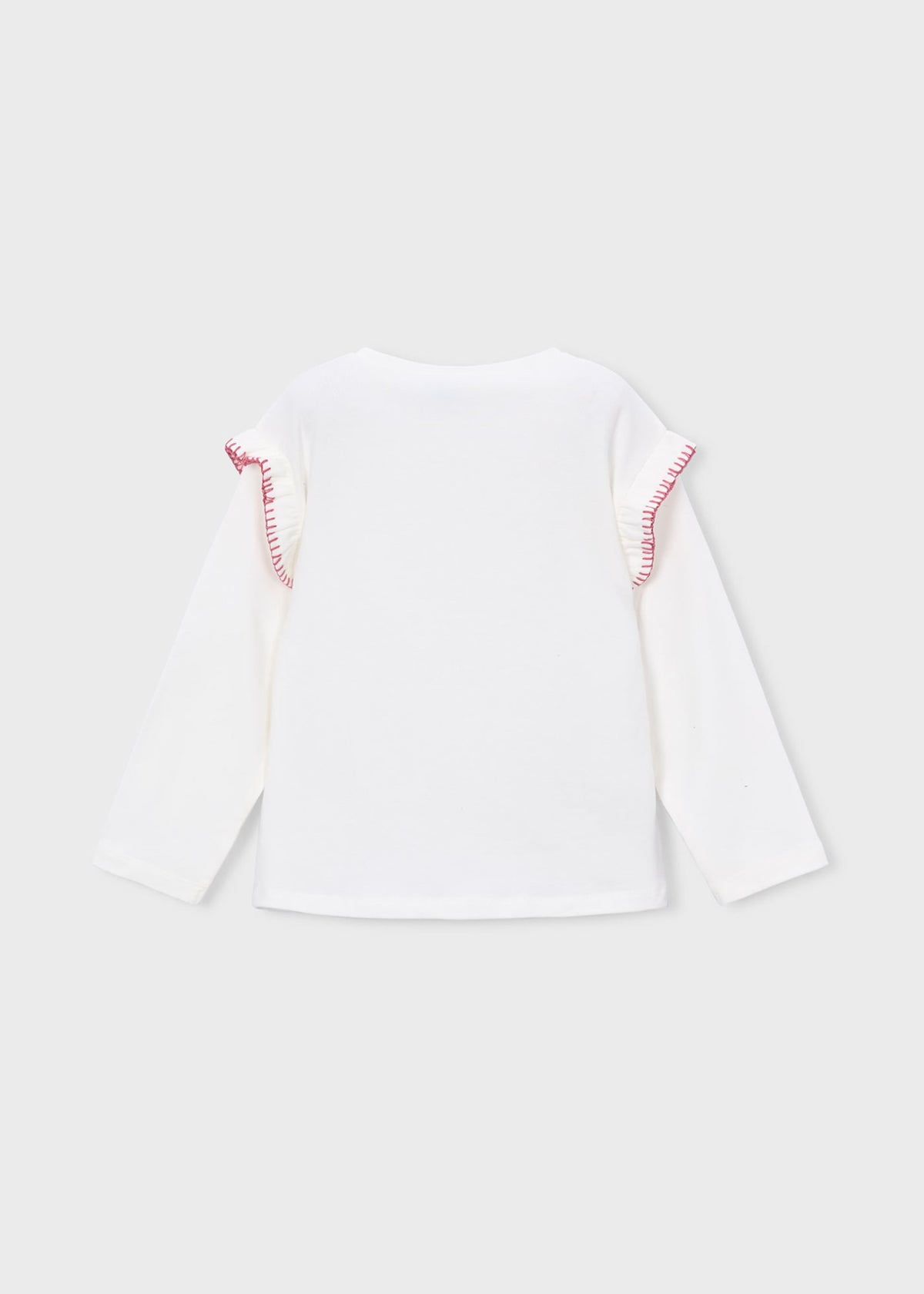 Girls' ruffled-sleeve T-shirt
