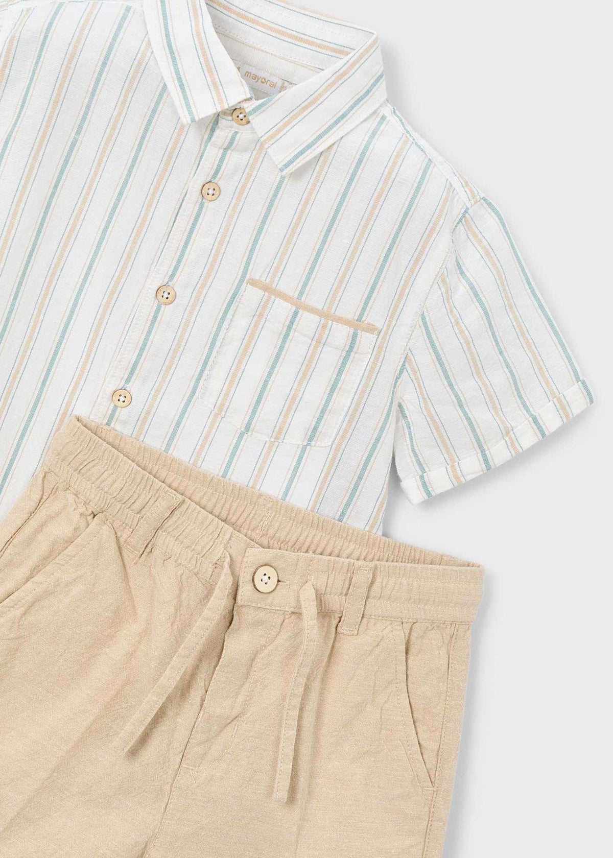 Leinenset mit Bermudashorts für Jungen