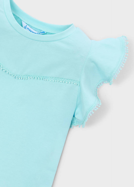 Mädchen-T-Shirt mit Rüschen