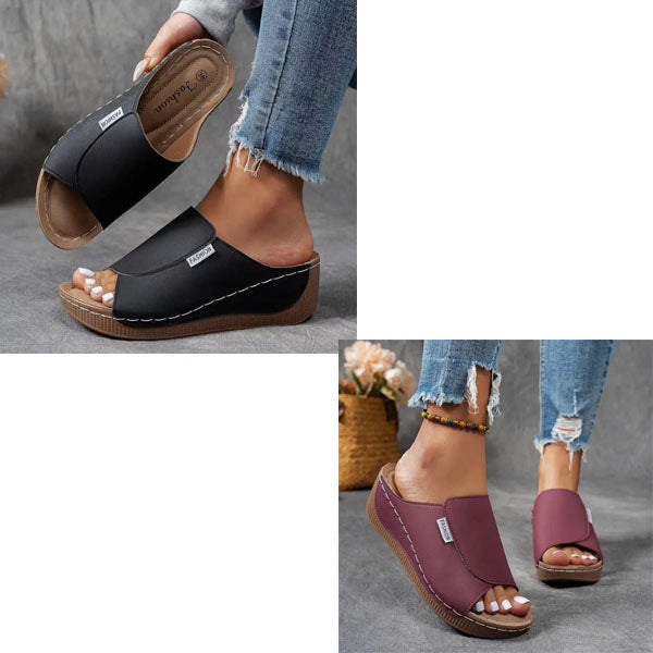 Bequeme Pantoletten mit Fußgewölbestütze – Schlichte, atmungsaktive Sandalen für Damen