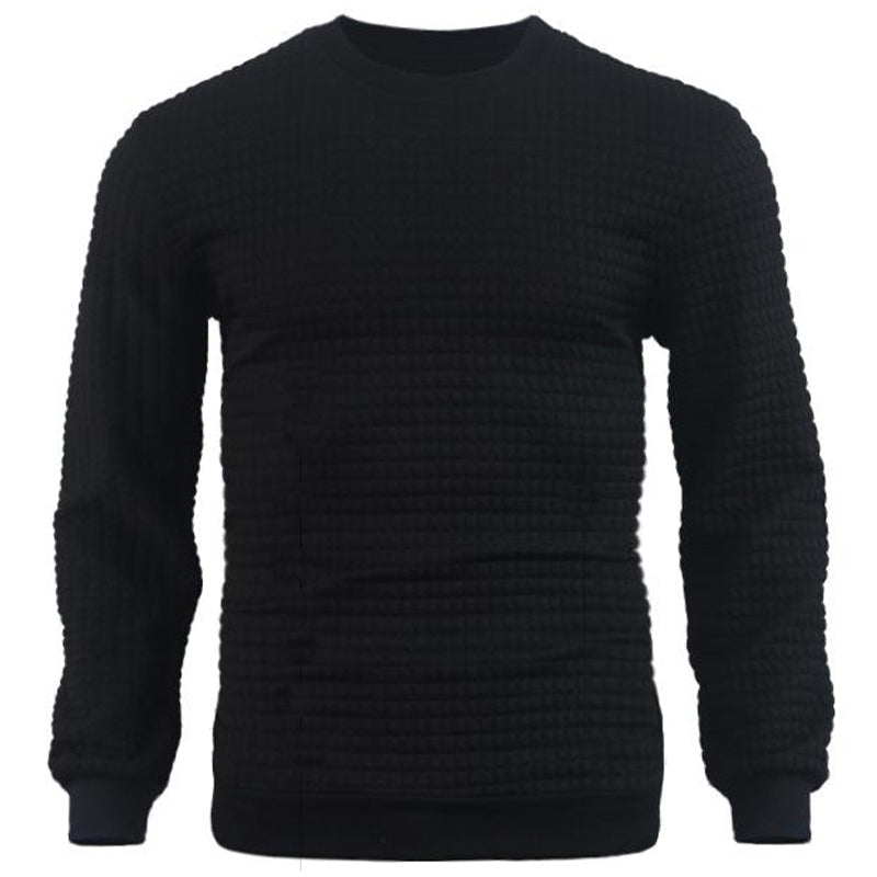 Men's Jacquard Small Check Pullover Sweatershirt