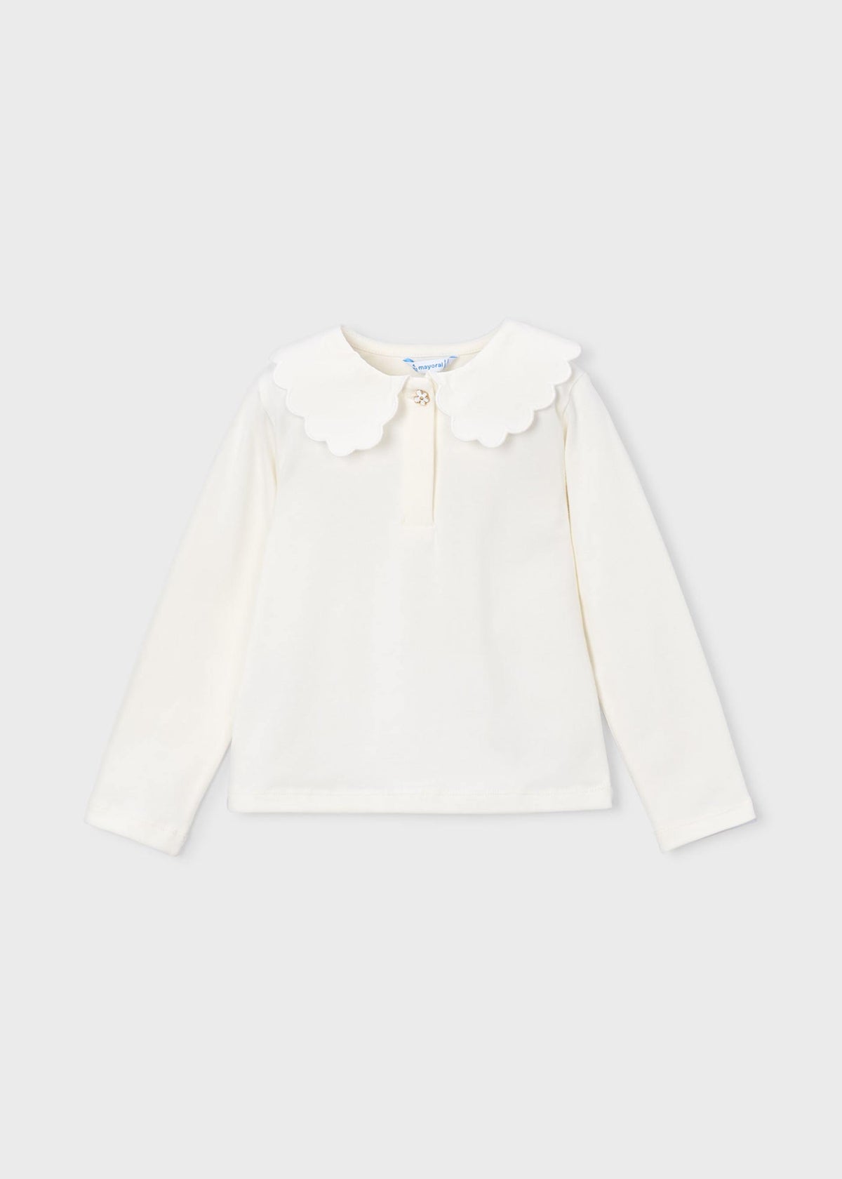 Einfaches Mädchen-Poloshirt mit Bubikragen