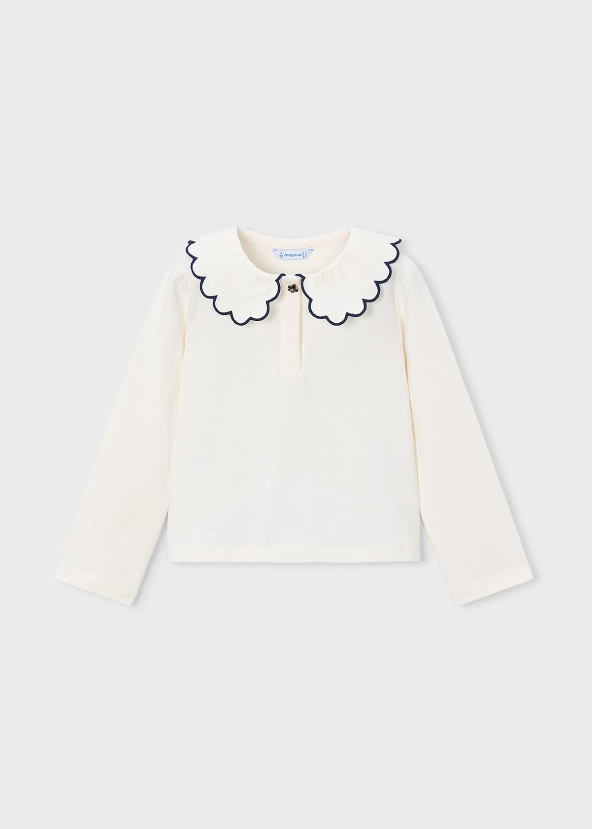Einfaches Mädchen-Poloshirt mit Bubikragen