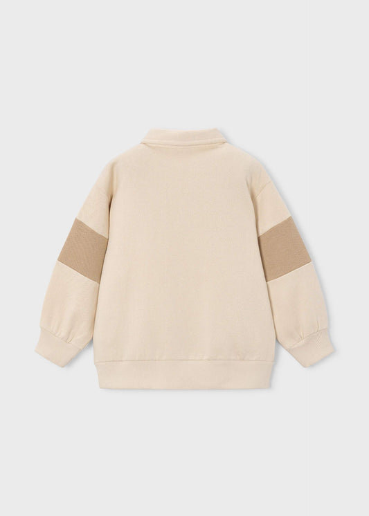 Gestreifter Pullover mit Polokragen für Jungen