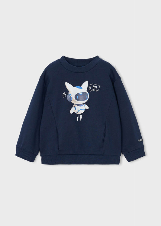 Pullover mit Jungen-Print