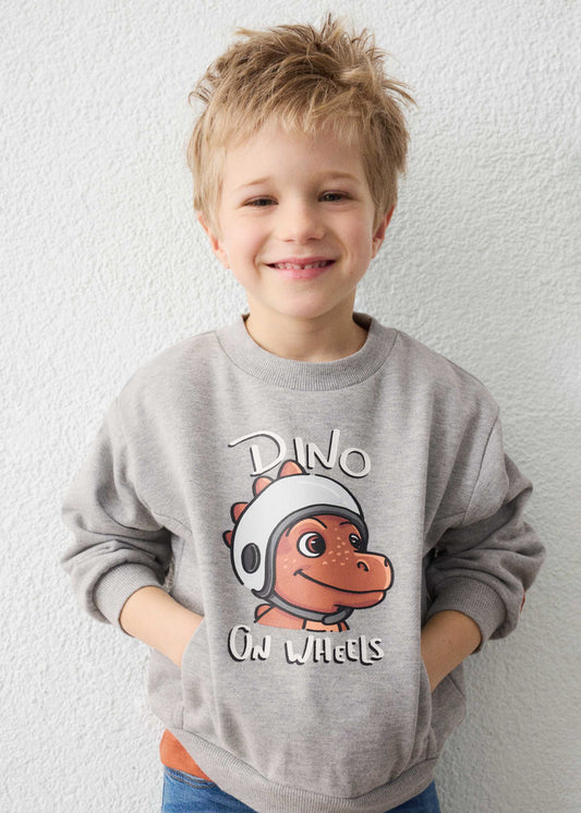 Jungen-Pullover mit Druckmotiv