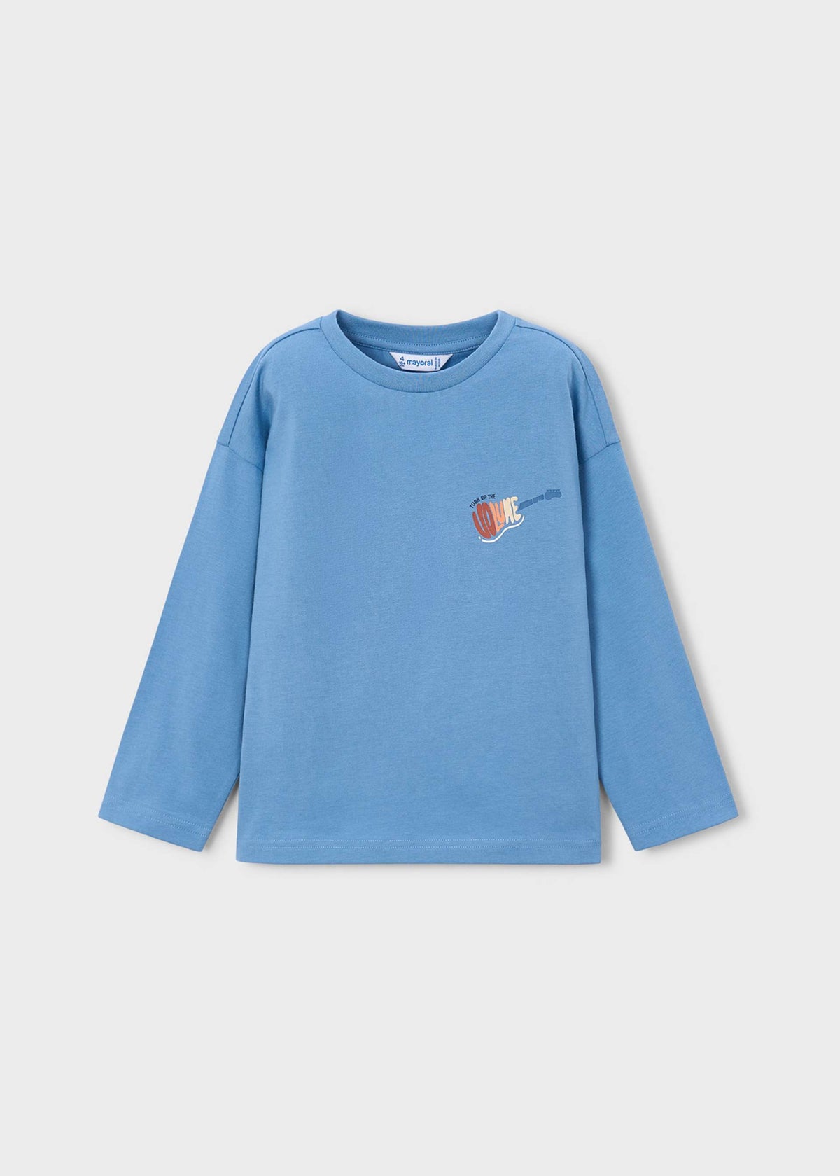 Jungen-T-Shirt mit Siebdruck auf dem Rücken