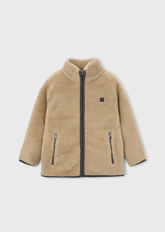 Jungen-Lammfelljacke mit Reißverschluss