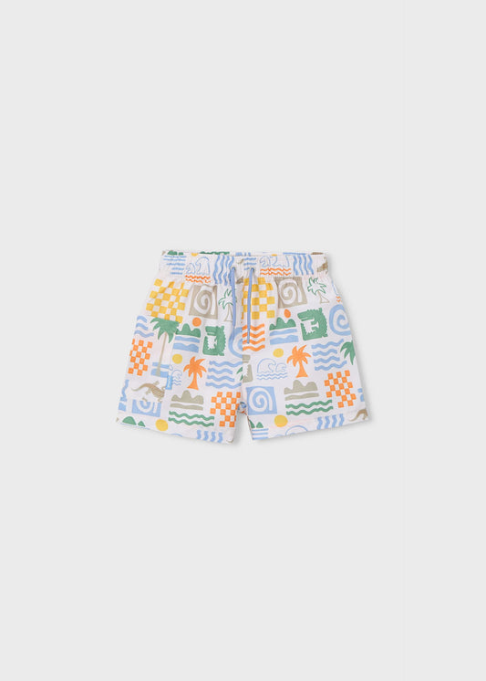 Boys bermuda print swim shorts