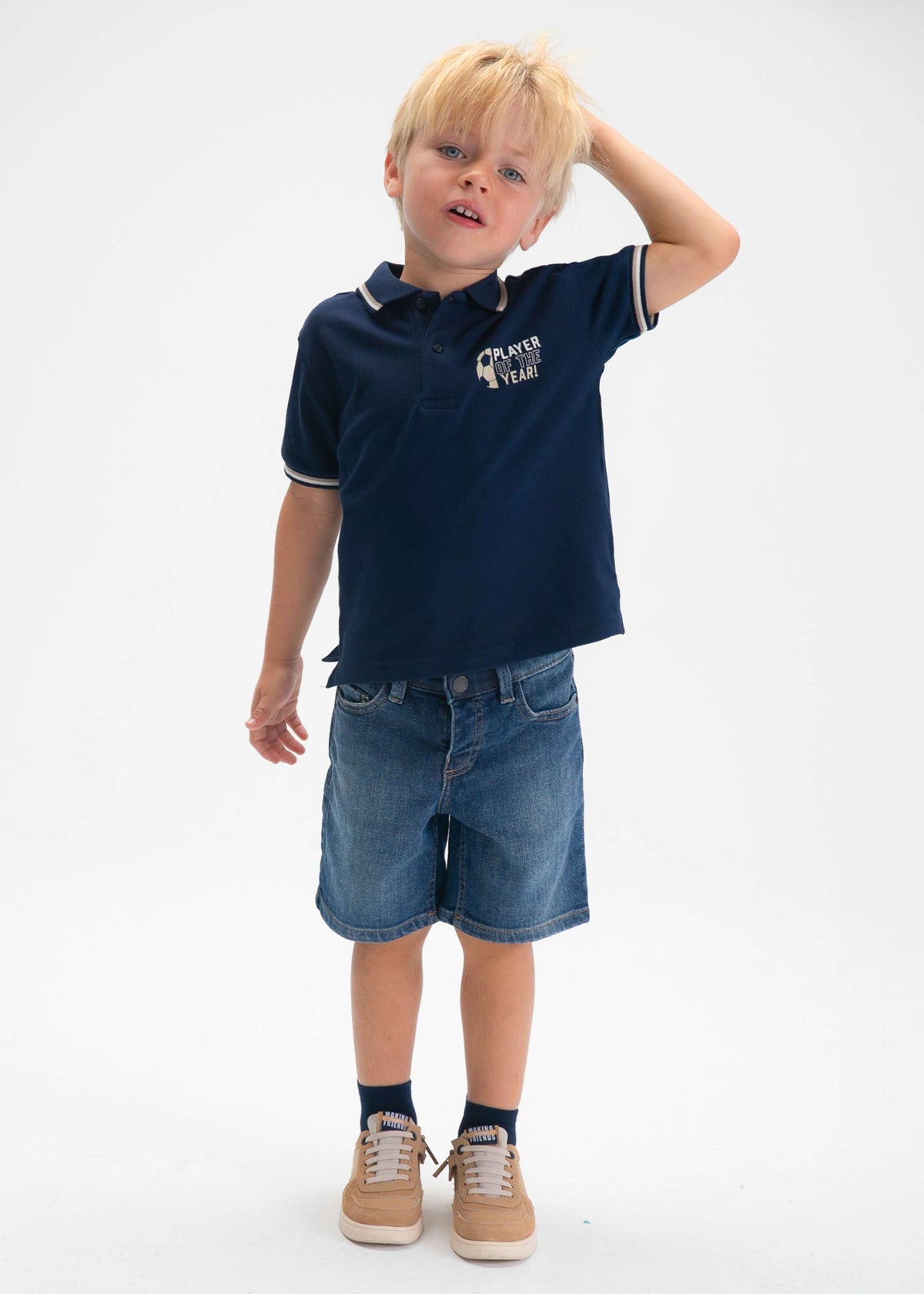 Jungen-Fußball-Poloshirt
