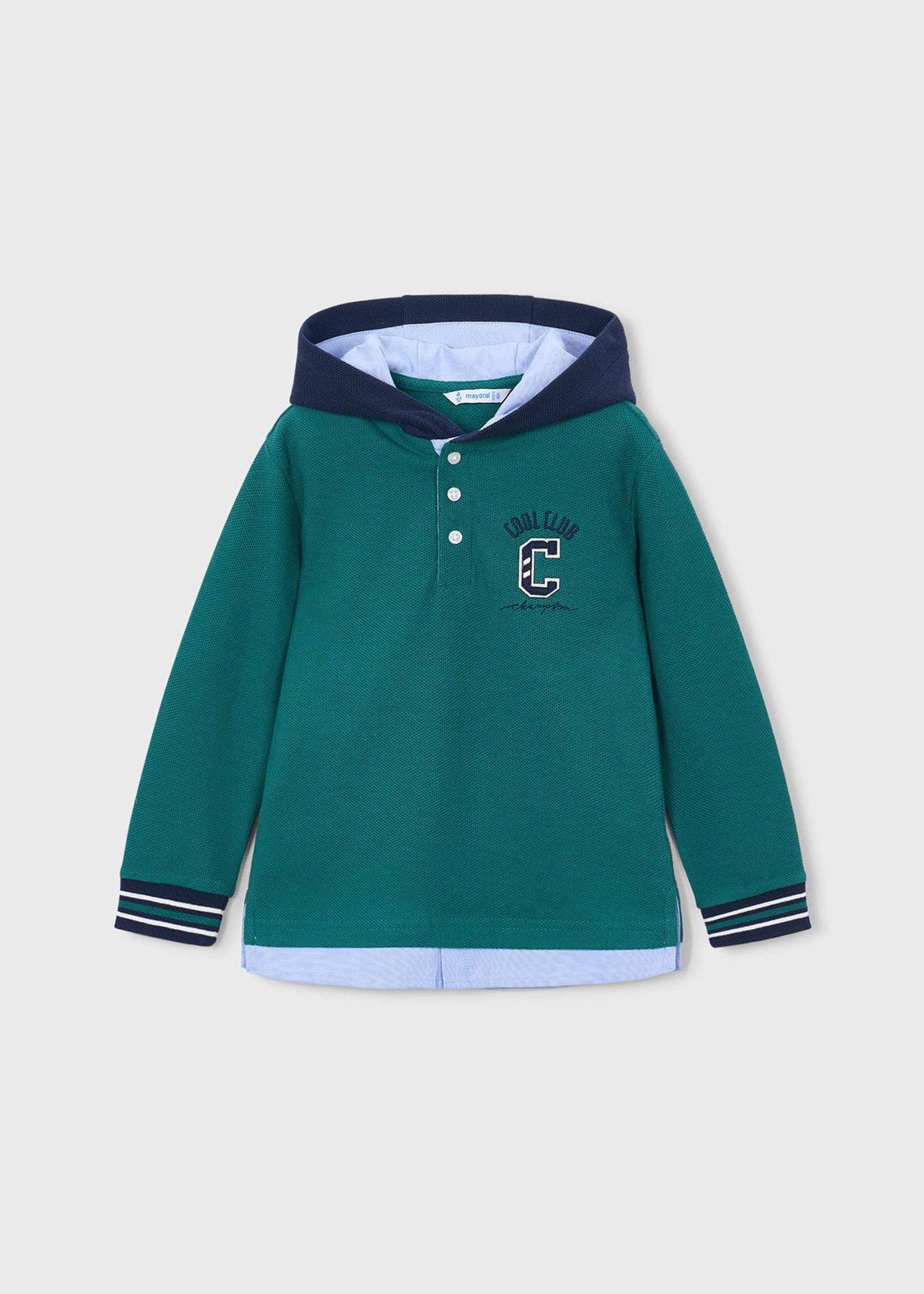 Polo-Shirt mit Kapuze für Jungen mit Kontrastdetails