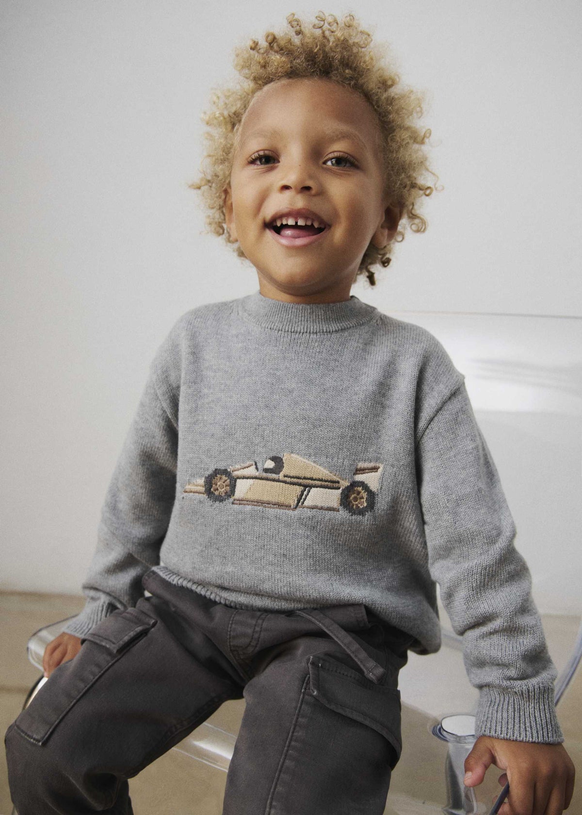 Intarsien-Pullover für Jungen