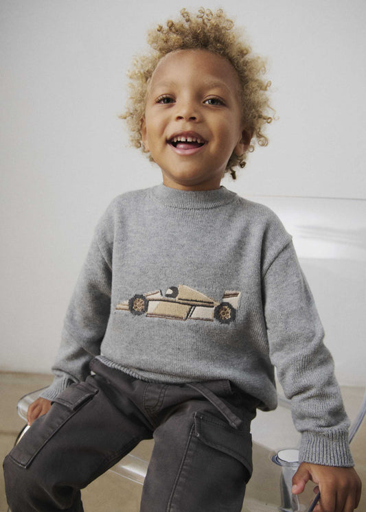 Boys' intarsia jumper