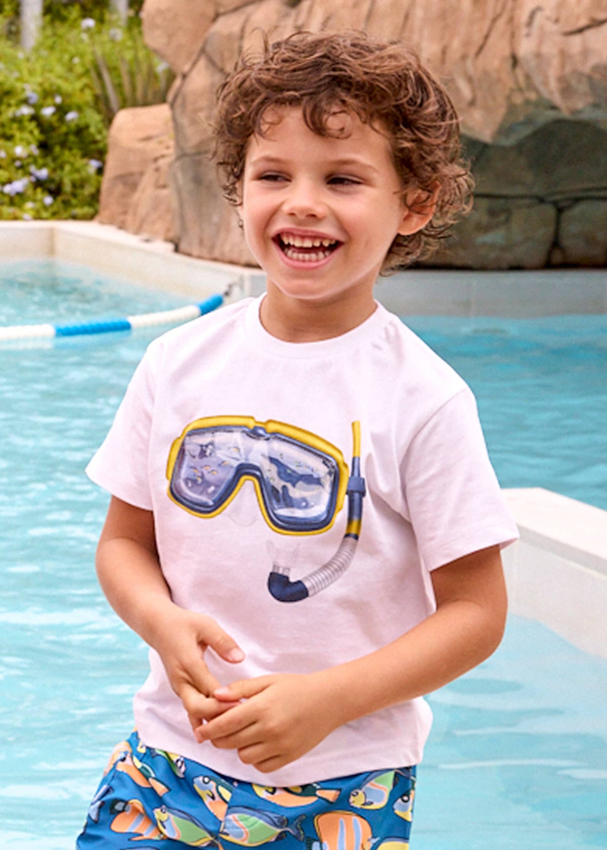 Children's diving goggles T-shirt