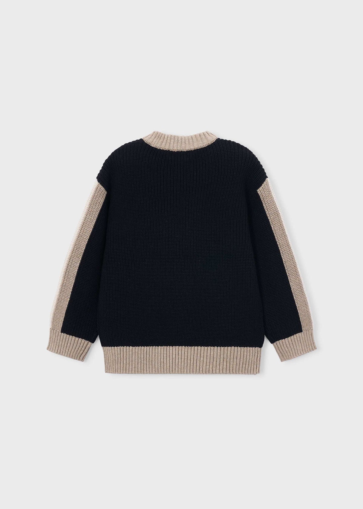 Kontrastfarbener Pullover für Jungen