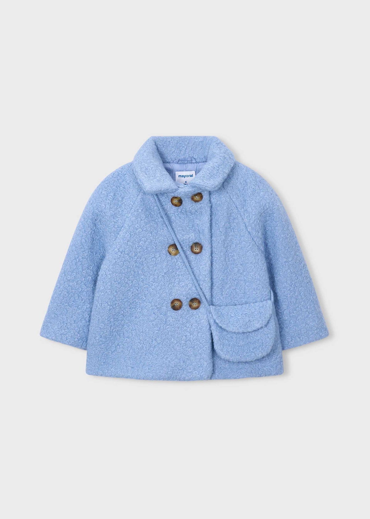 Corduroy coat with handbag for girls
