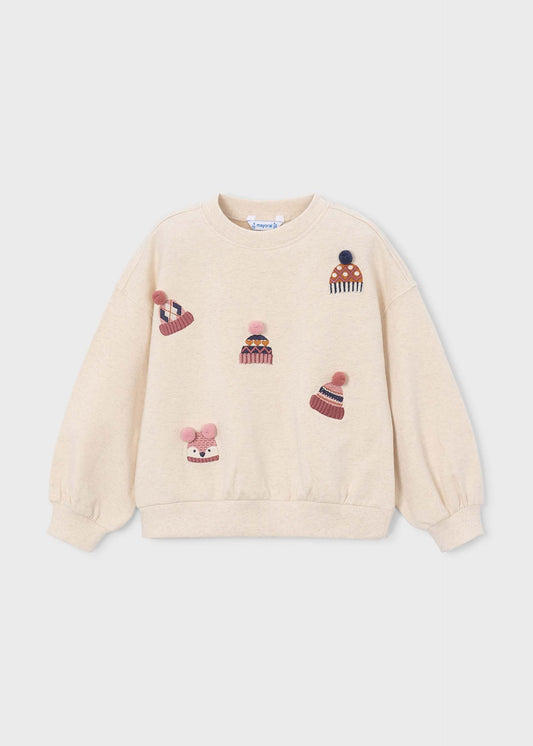 Besticktes Mädchen-Sweatshirt