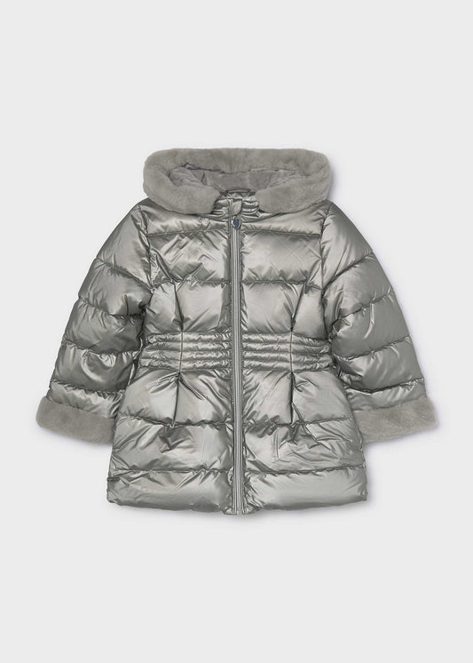 Mädchenmantel in Metallic-Optik