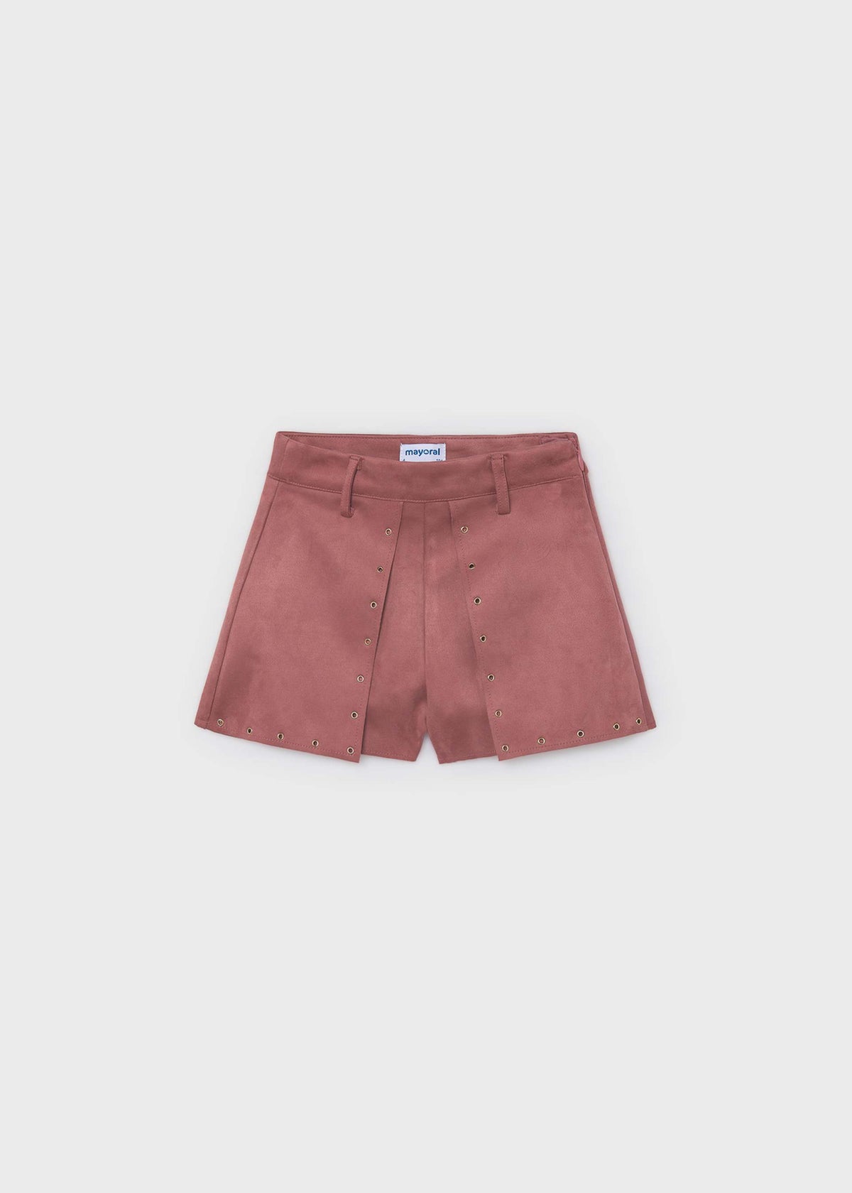 Bermuda-Shorts in Veloursleder-Optik für Mädchen