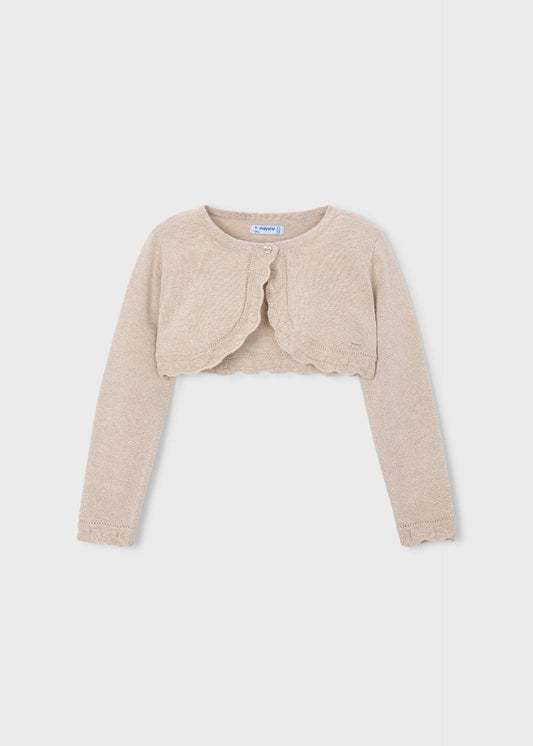 Girls basic bolero knitted cardigan