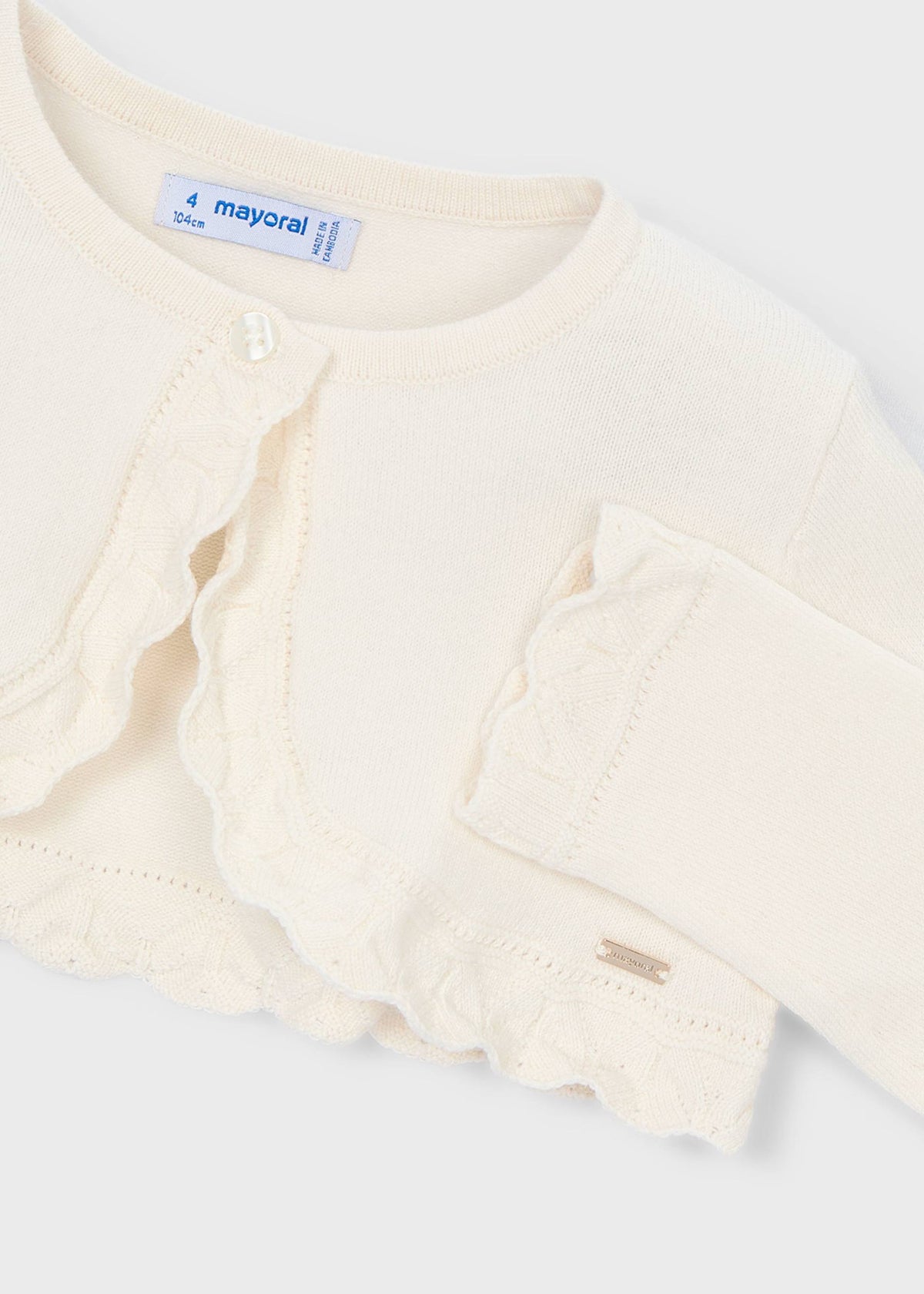 Mädchen Basic-Bolero-Strickjacke