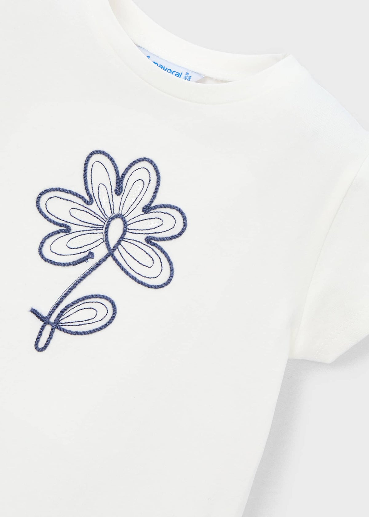 Mädchen-Basis-T-Shirt mit Blumenmuster