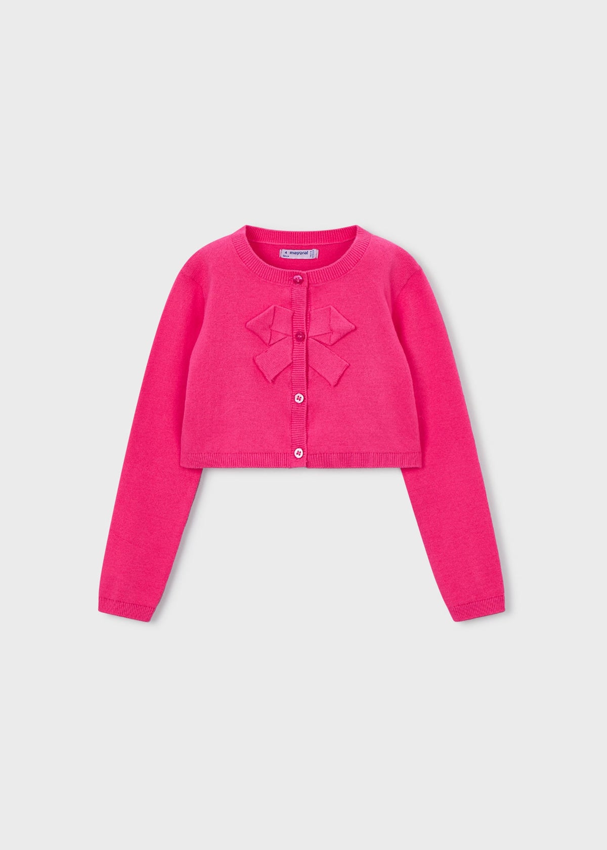 Gestrickte Basic-Strickjacke für Mädchen