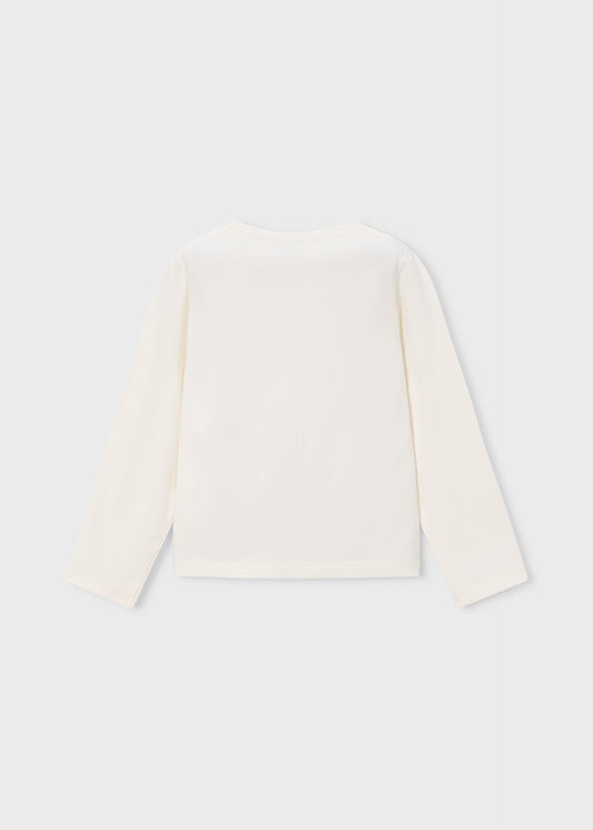 Girls' bow-tie T-shirt