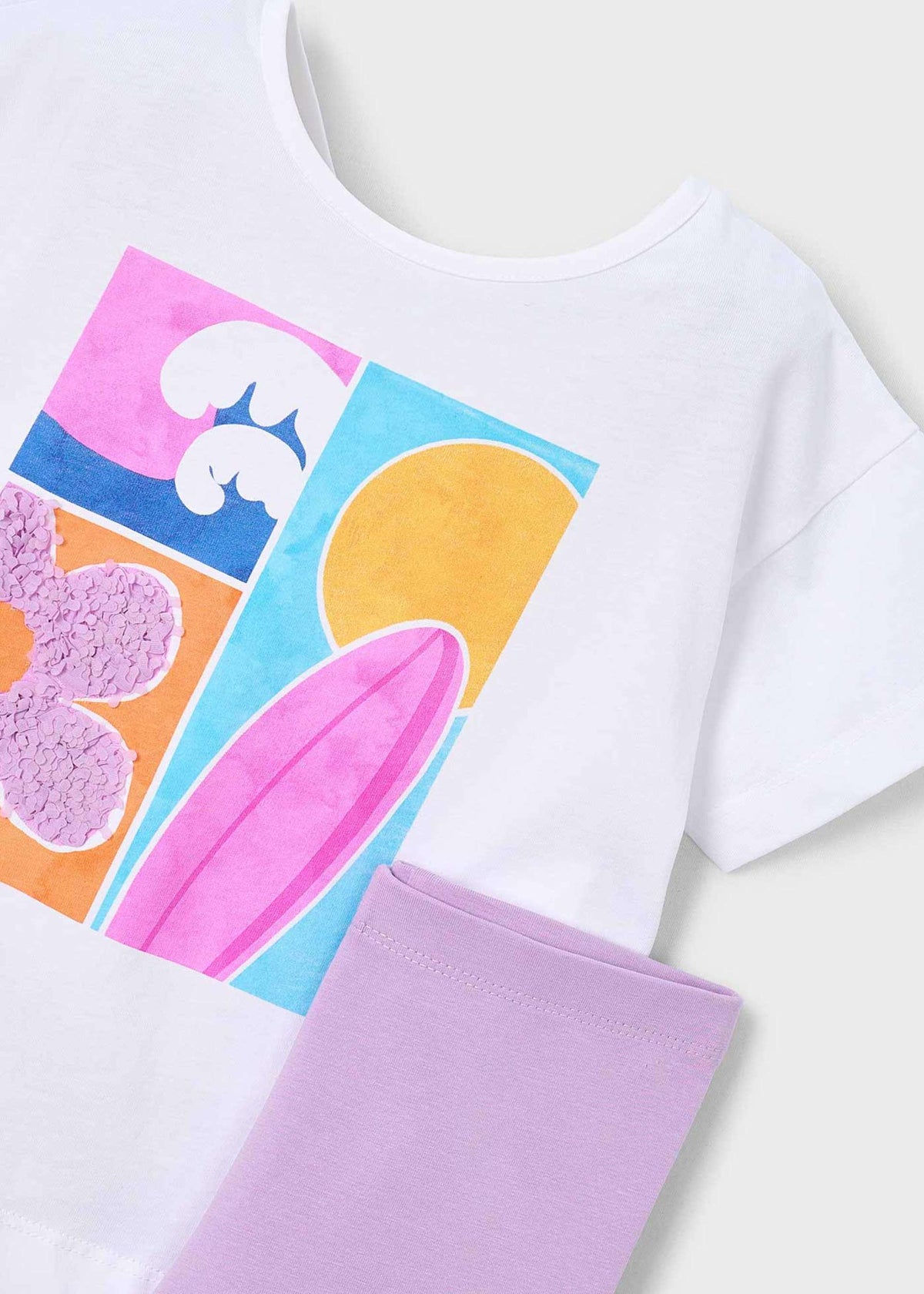 Mädchen-Set aus Leggings in Knöchellänge und T-Shirt