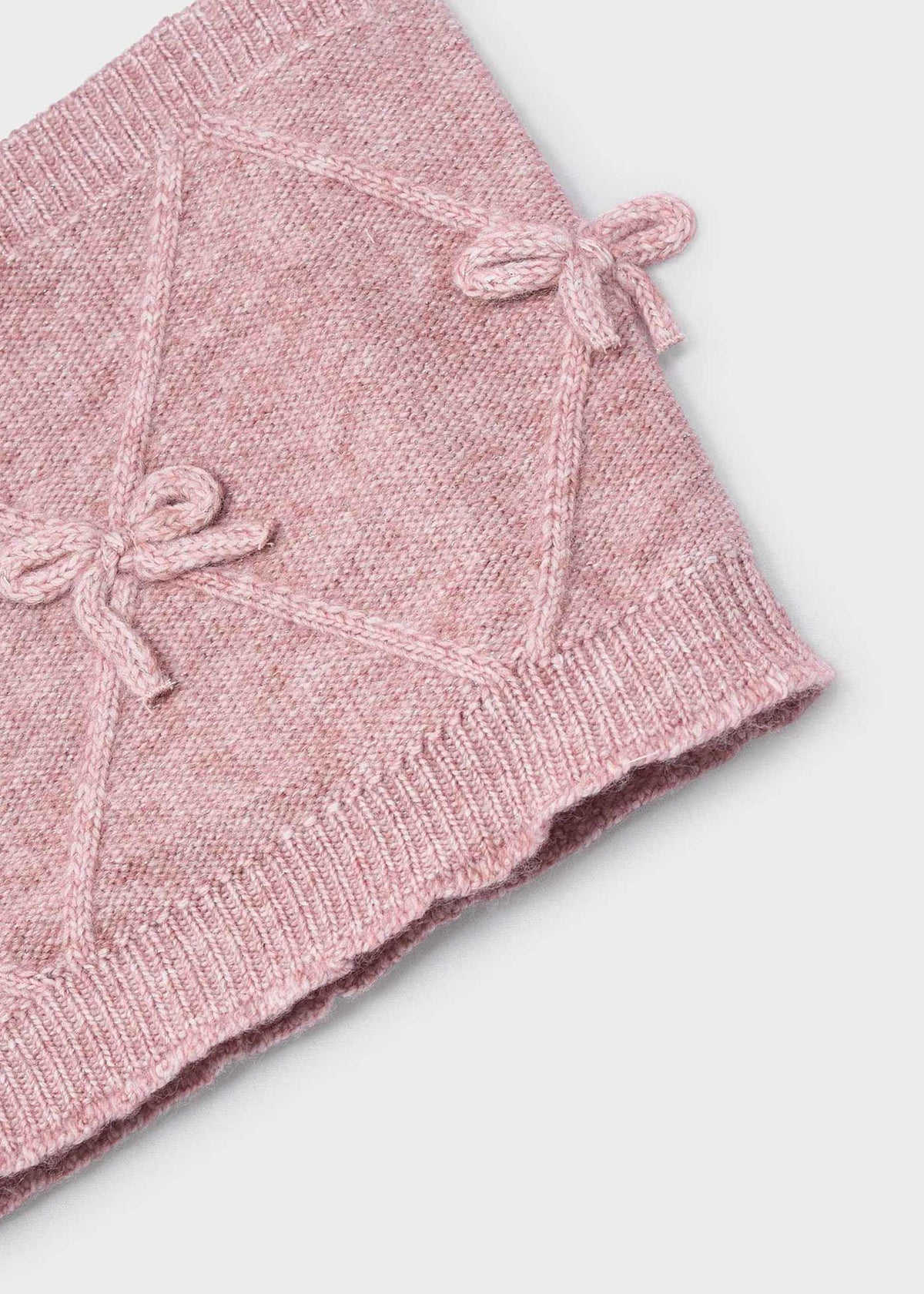 Mädchen-Set aus Mütze und Schal mit Schleifendetail