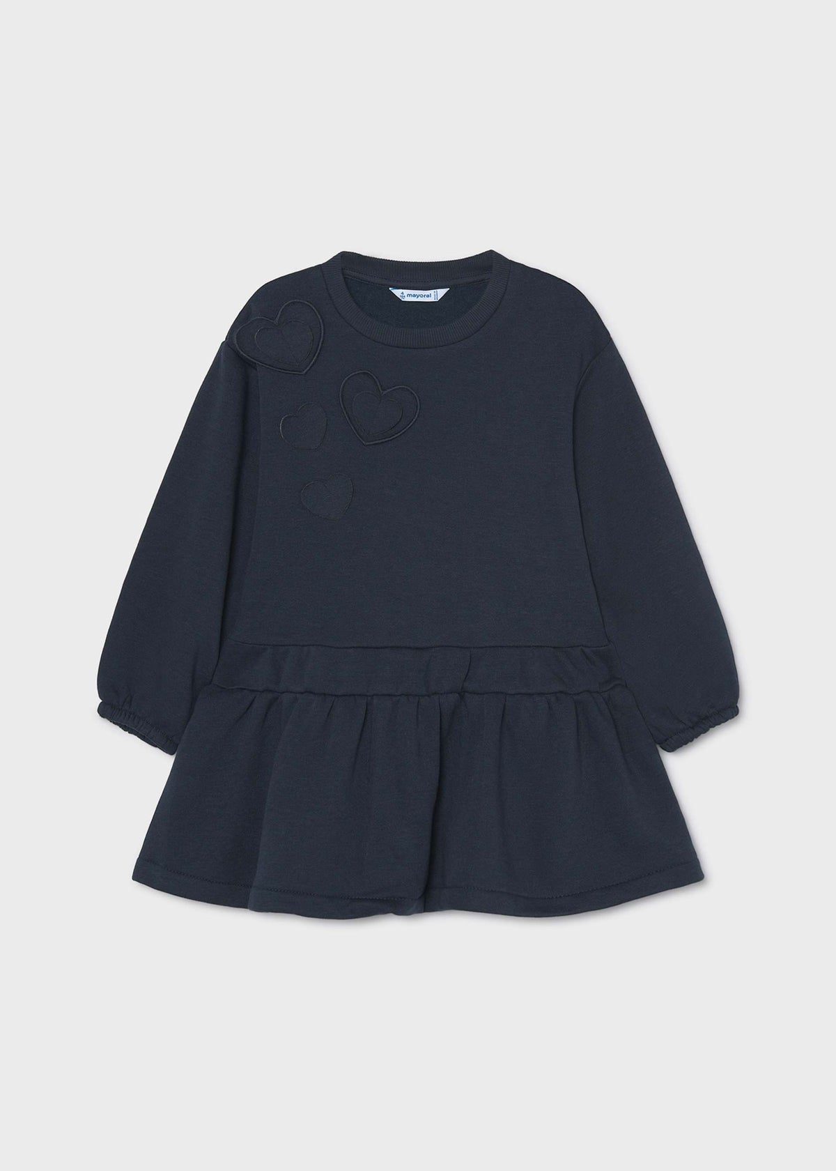 Fleecekleid mit Herzmuster für Mädchen
