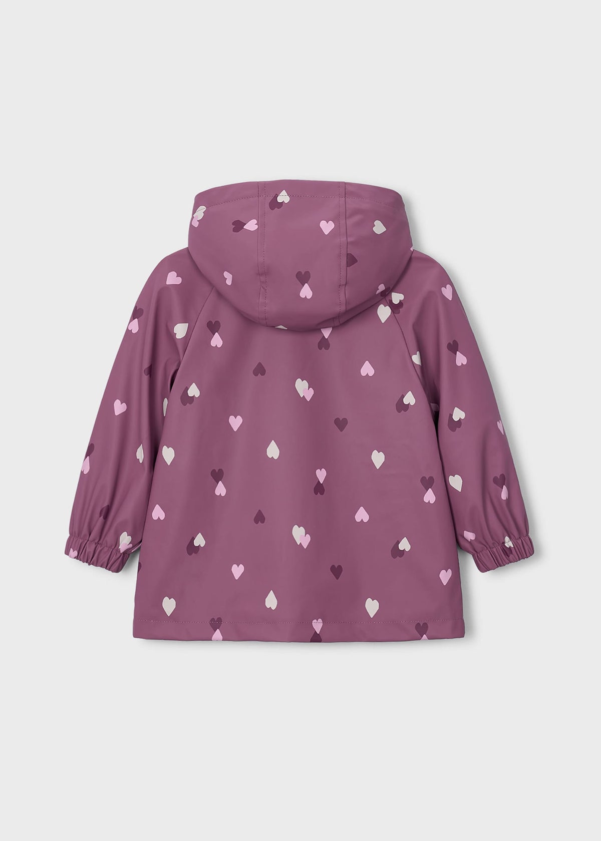 Regenjacke mit Kapuze und Fellbesatz für Mädchen