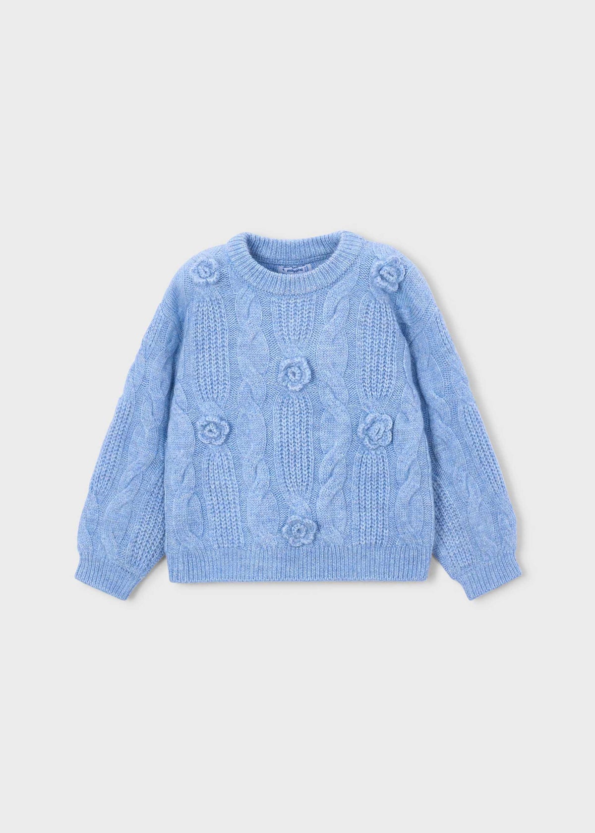 Mädchenpullover mit Blumenapplikation