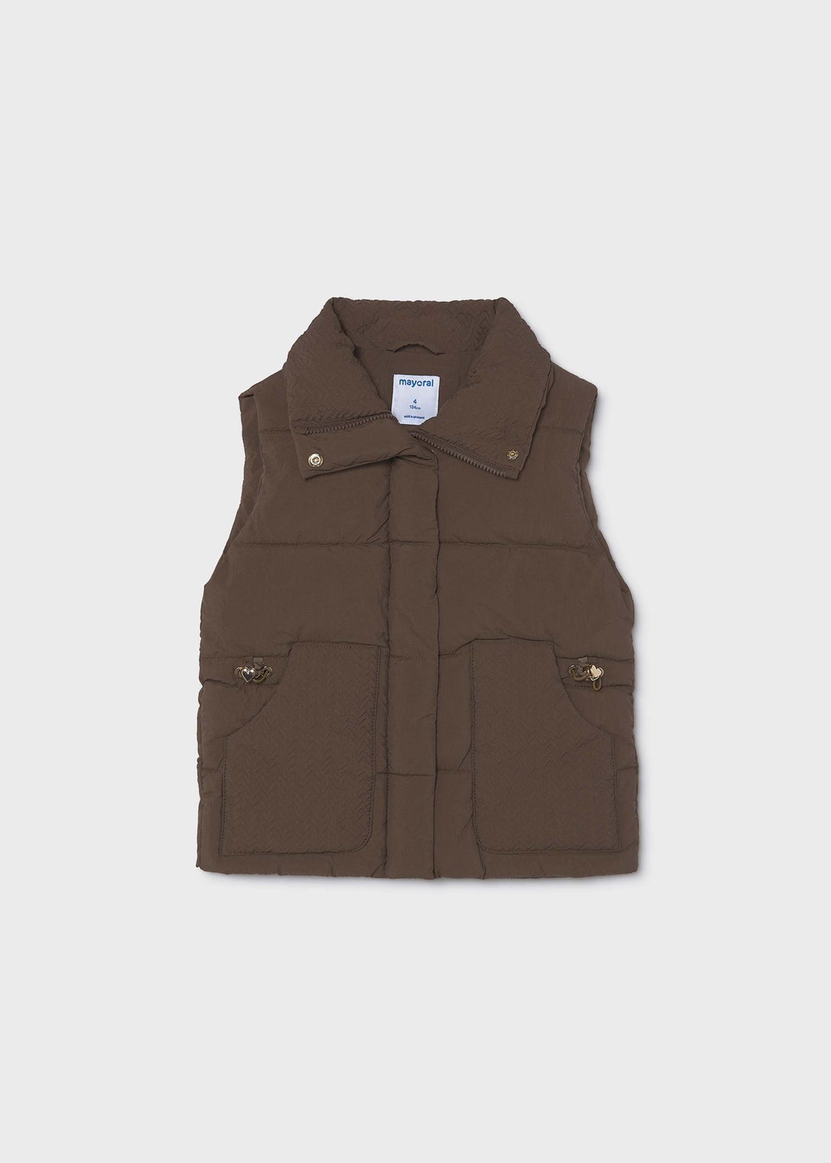 Girls' padded waistcoat