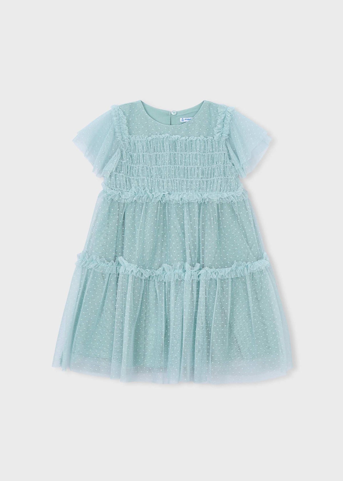 Mädchenkleid aus Plumetis-Tüll