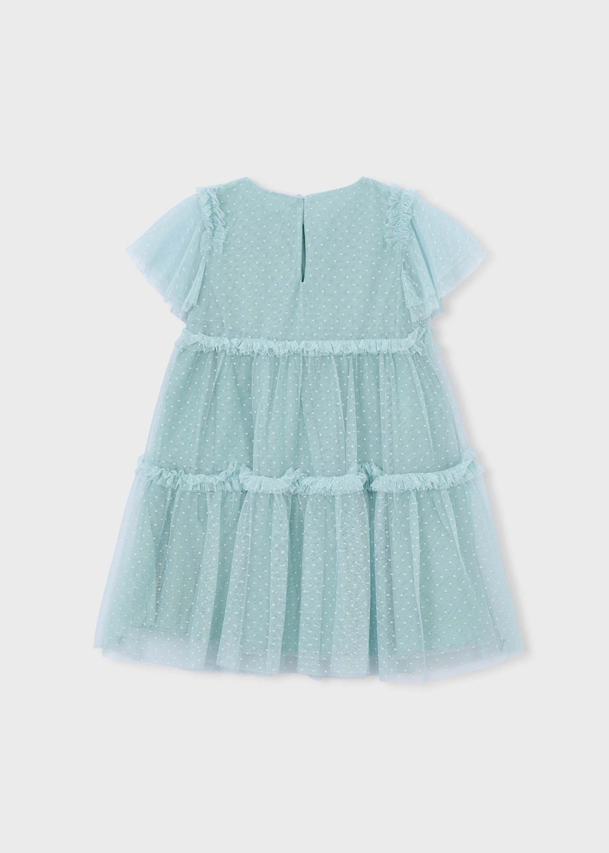 Mädchenkleid aus Plumetis-Tüll