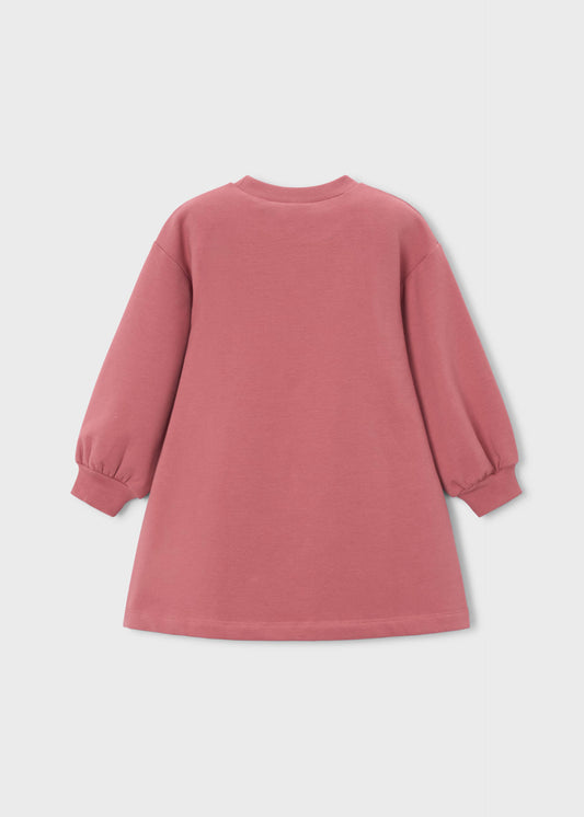Girls' screen-printed sweatshirt dress