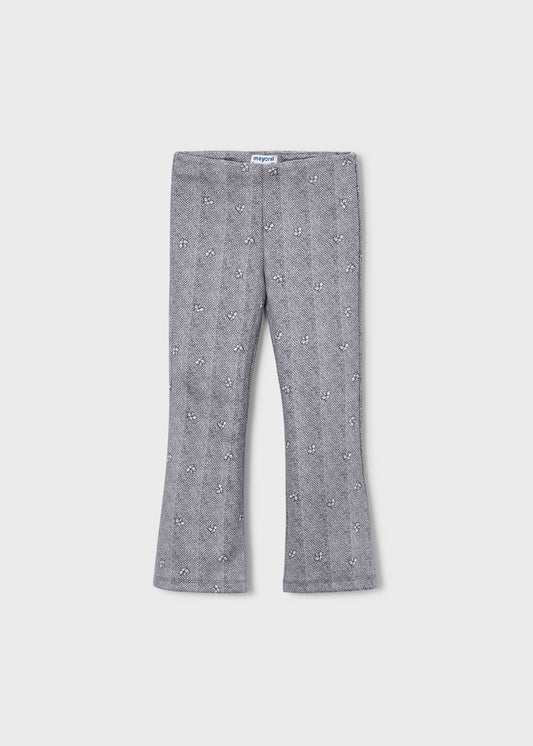Girls' suede-effect flared leggings