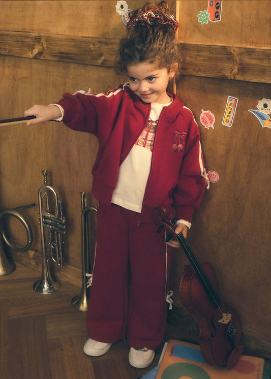 Girls' tie-front tracksuit