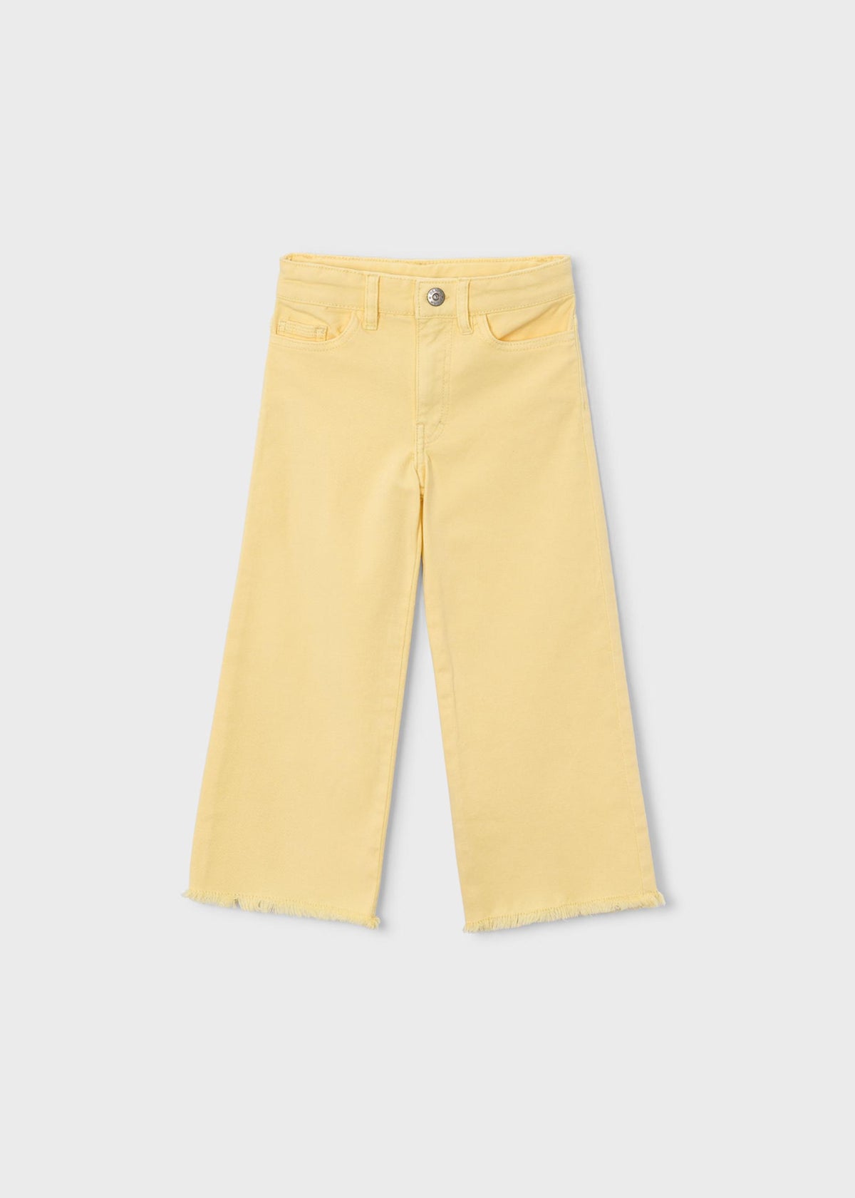 Mädchen-Stoffhose mit weitem Bein