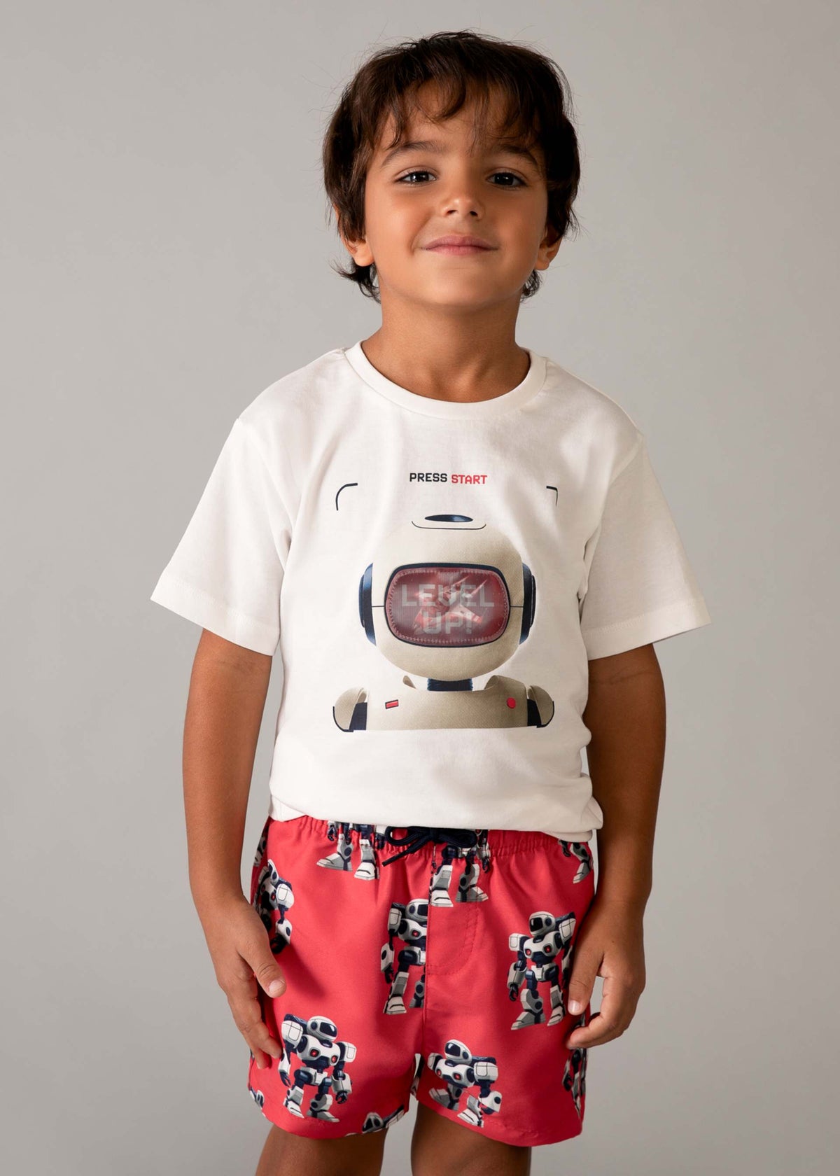 Interaktives Roboter-T-Shirt für Jungen