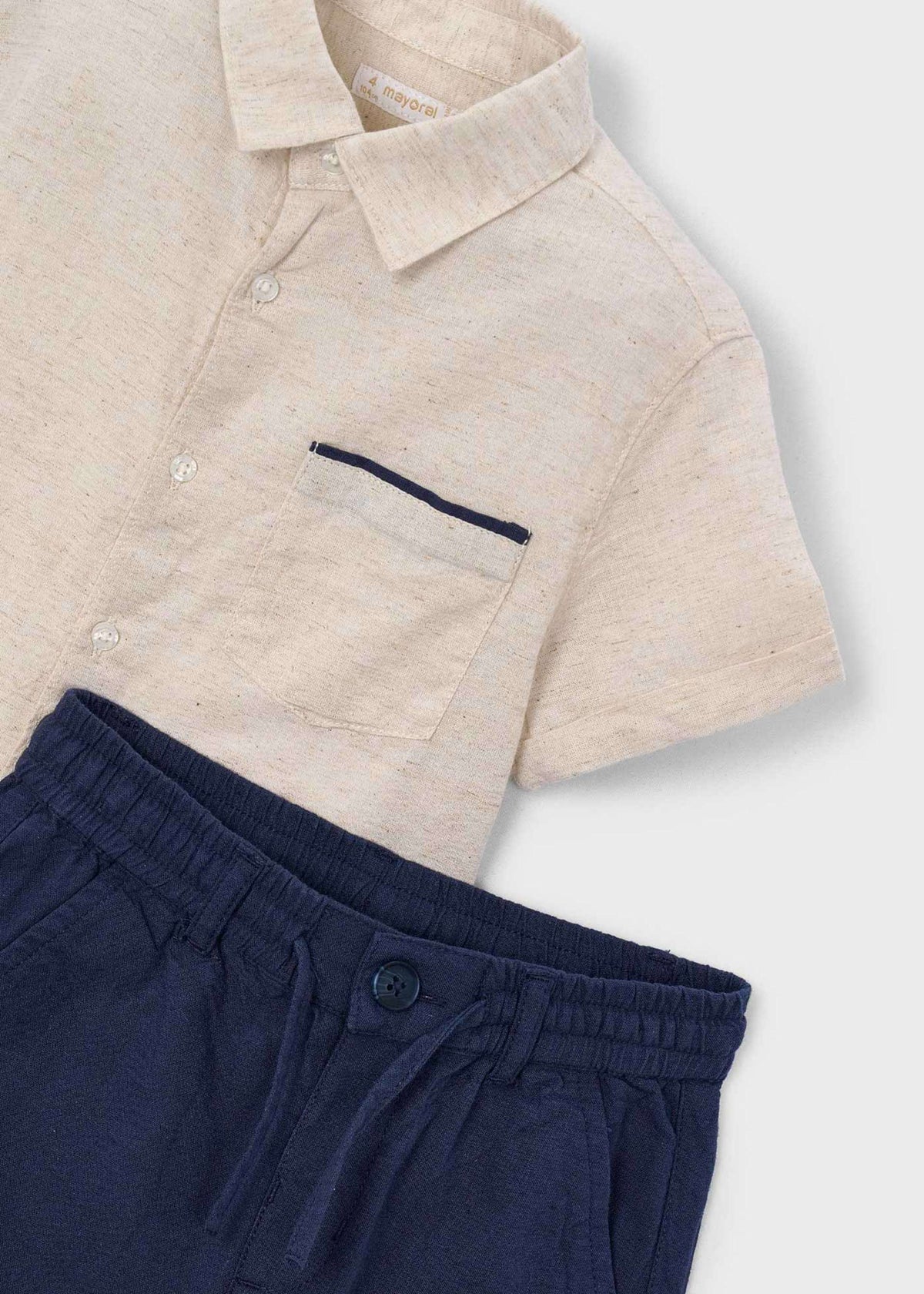 Leinenset mit Bermudashorts für Jungen