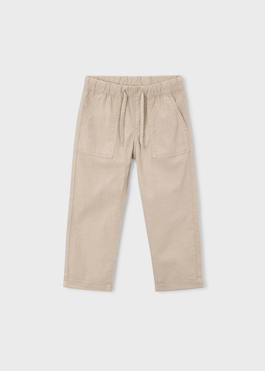 Long jogger trousers with linen for boys