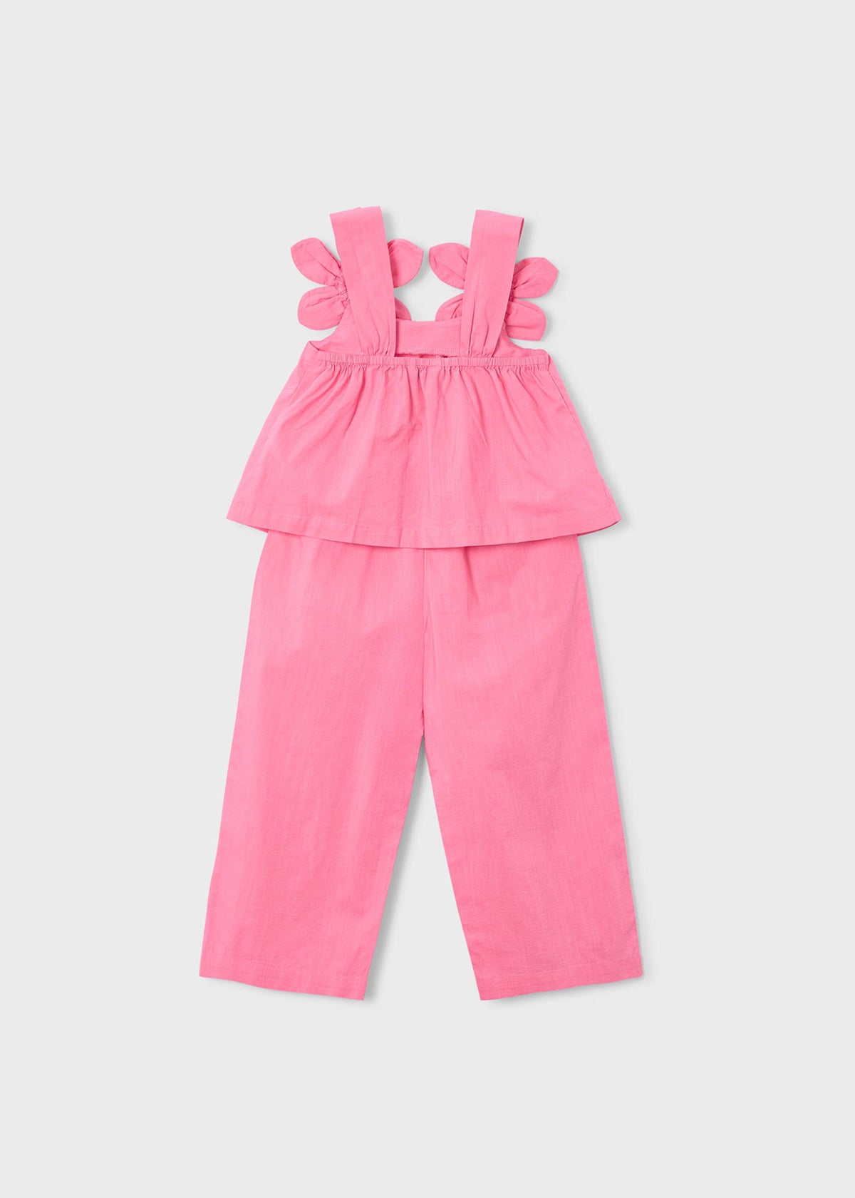 Long pants and floral blouse set for girls
