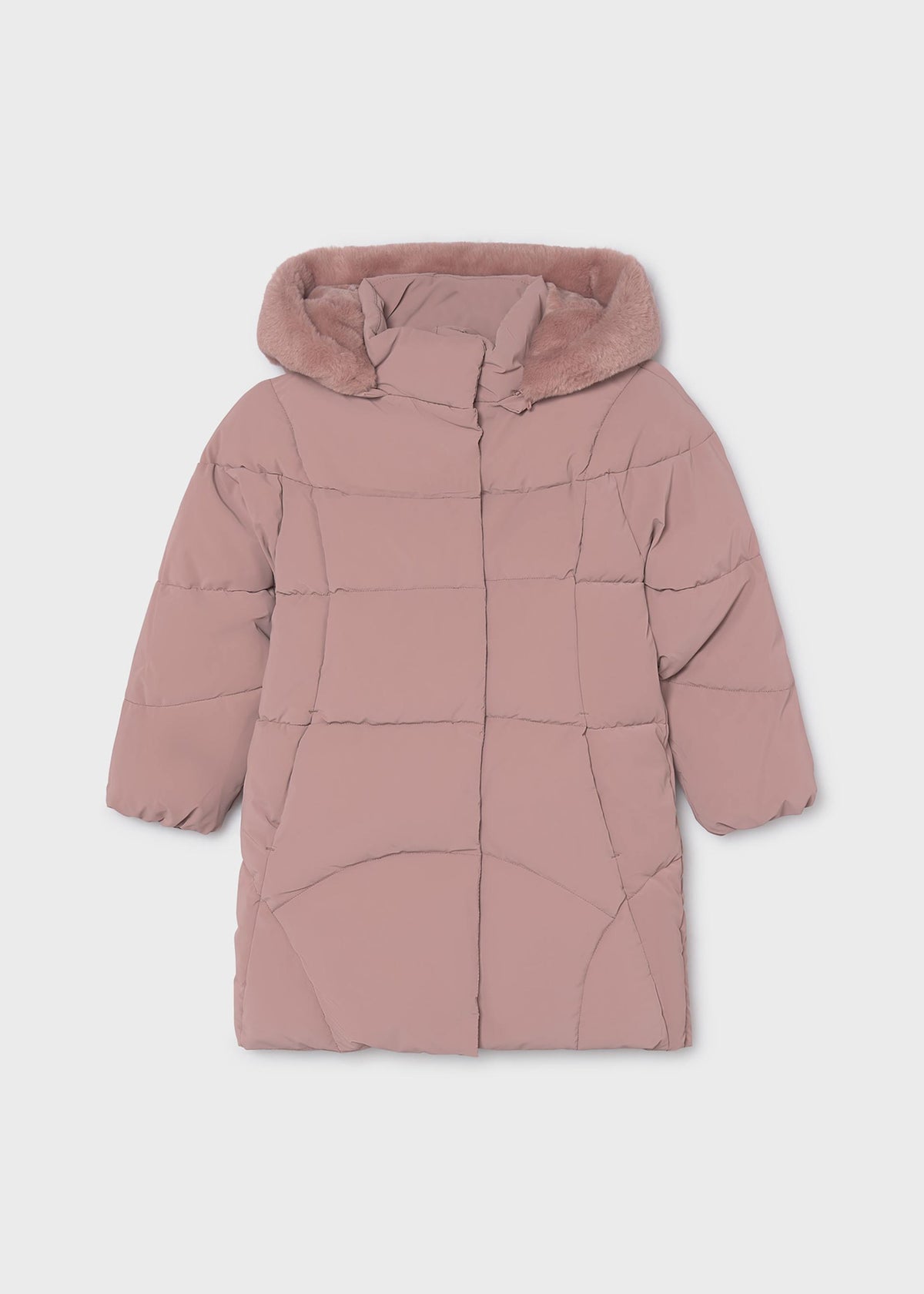 Long quilted coat for girls